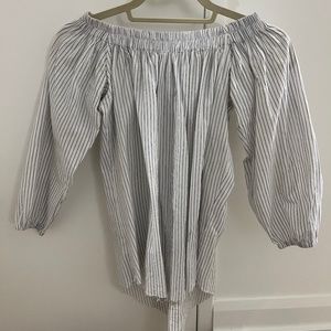 Faithful the brand off shoulder top with button detail